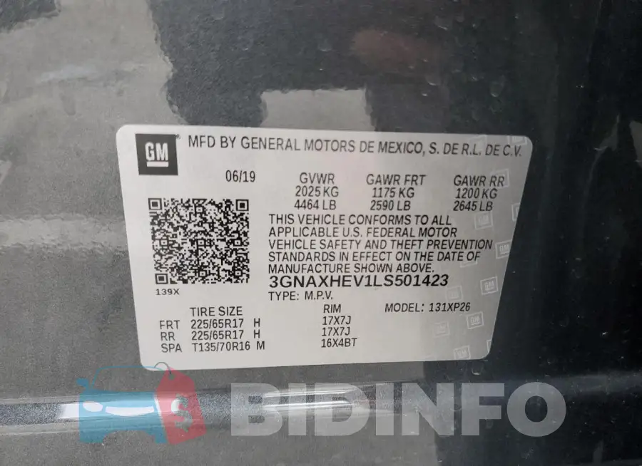3GNAXHEV1LS501423 Photo# 12