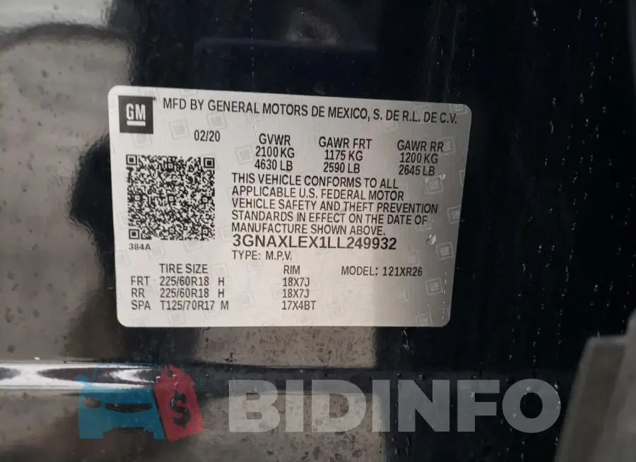 3GNAXLEX1LL249932 Photo# 13