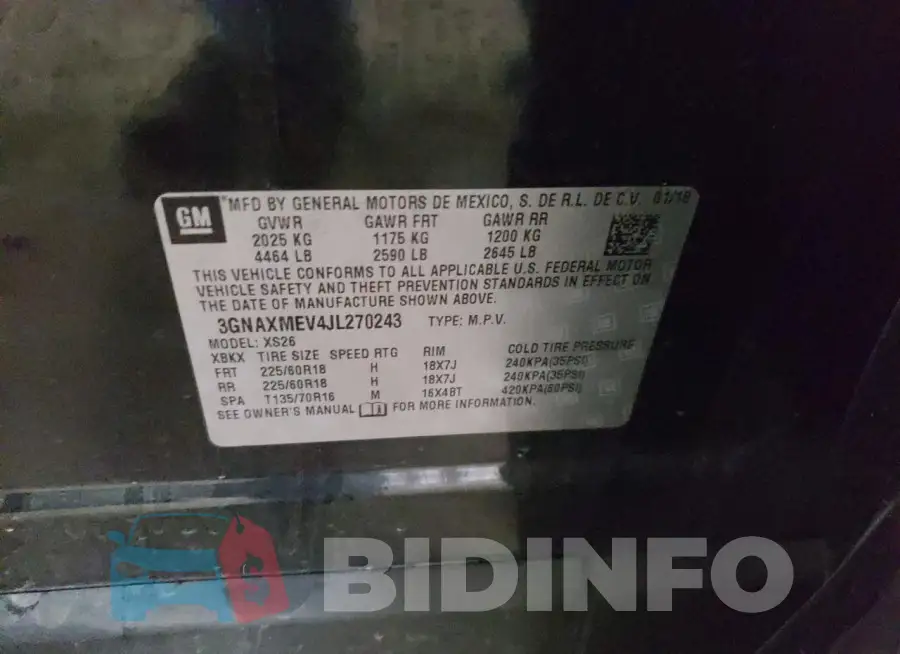 3GNAXMEV4JL270243 Photo# 13