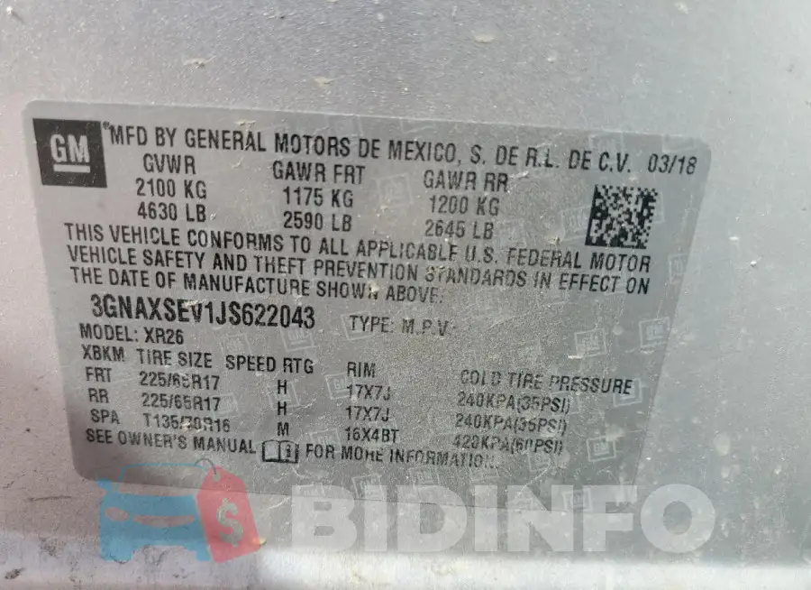3GNAXSEV1JS622043 Photo# 13