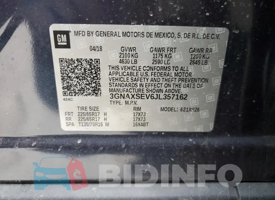 3GNAXSEV6JL357162 Photo# 12