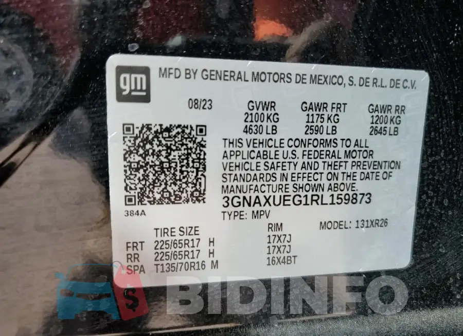 3GNAXUEG1RL159873 Photo# 14