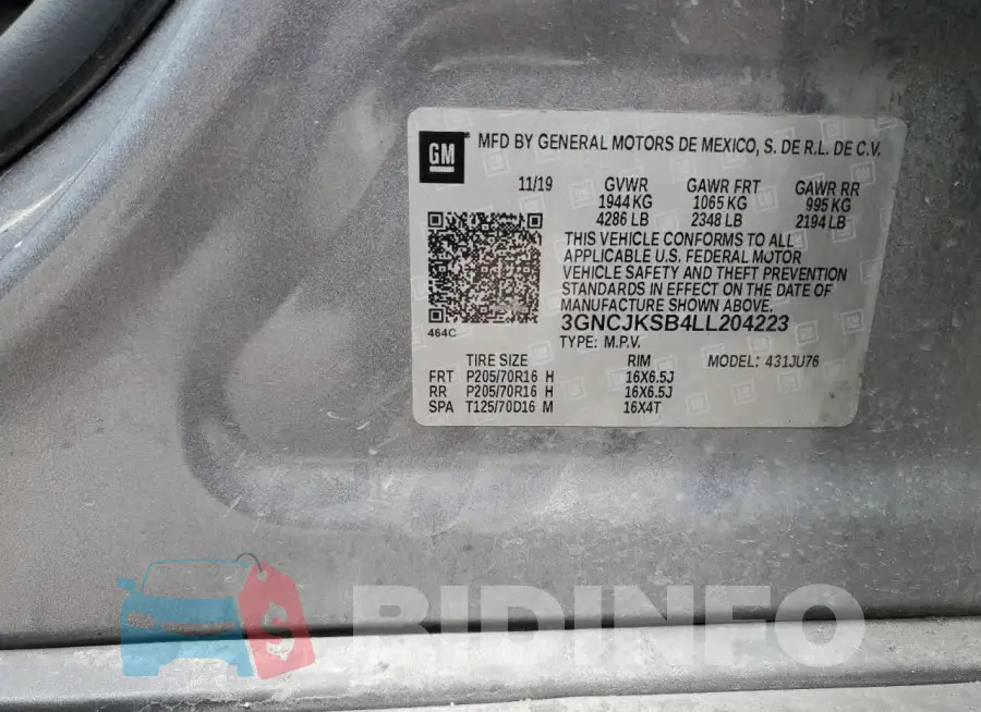 3GNCJKSB4LL204223 Photo# 12