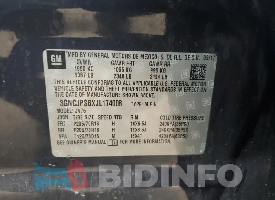 3GNCJPSBXJL174008 Photo# 13