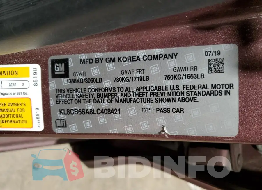 KL8CB6SA8LC408421 Photo# 12