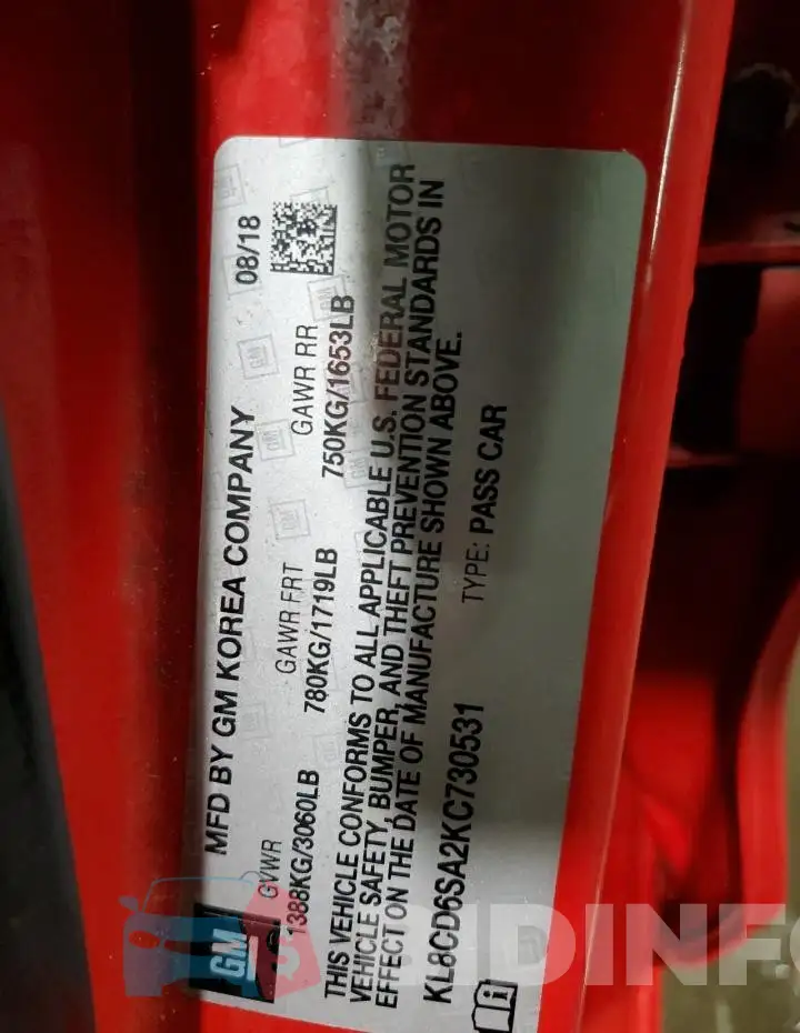 KL8CD6SA2KC730531 Photo# 12