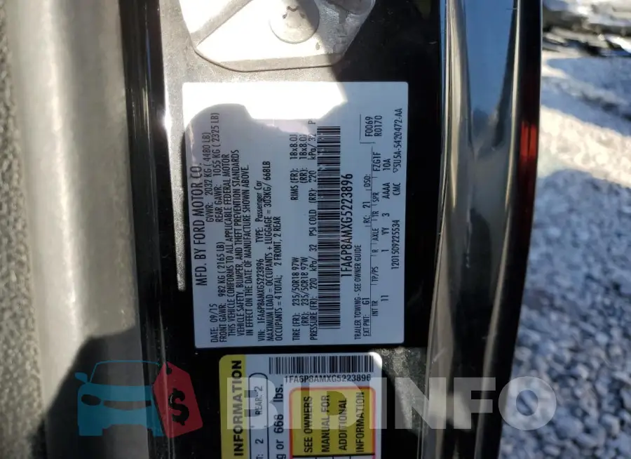1FA6P8AMXG5223896 Photo# 13