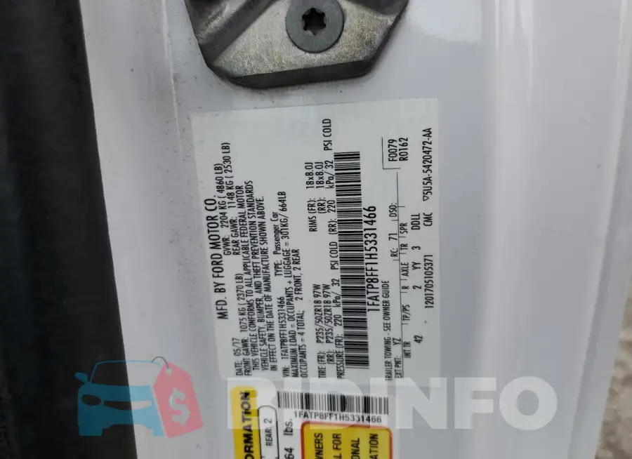 1FATP8FF1H5331466 Photo# 13