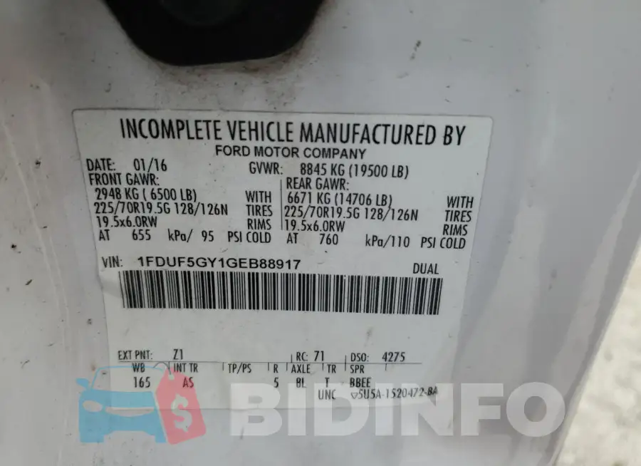 1FDUF5GY1GEB88917 Photo# 12