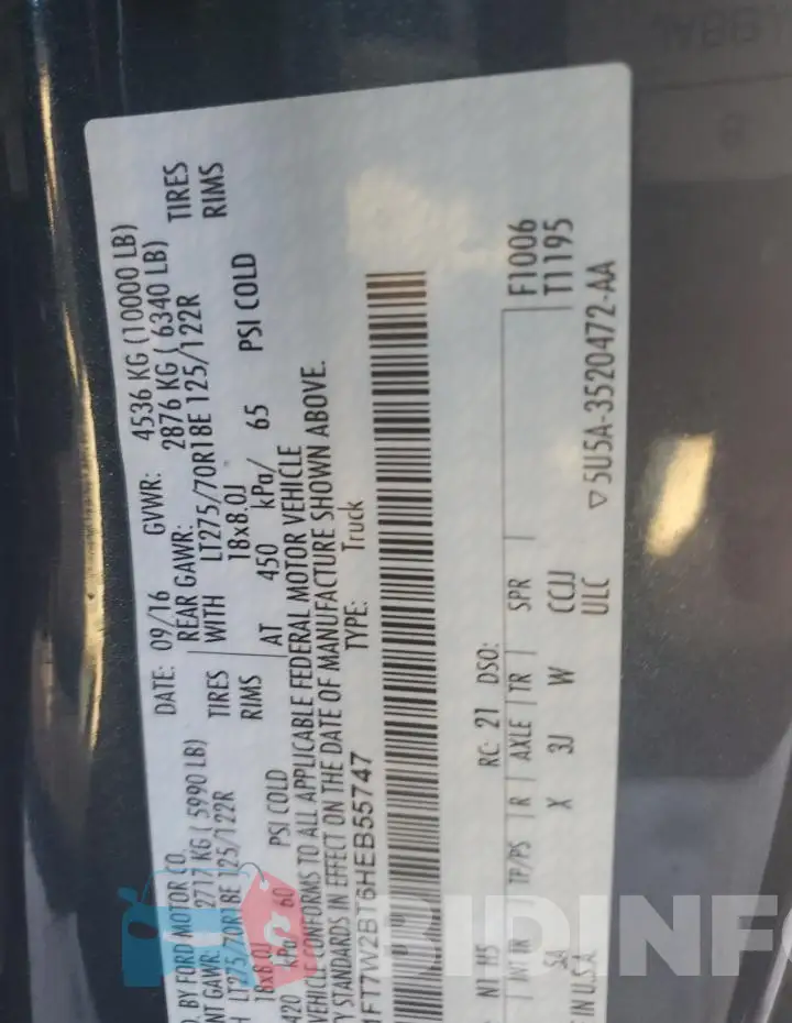 1FT7W2BT6HEB55747 Photo# 13