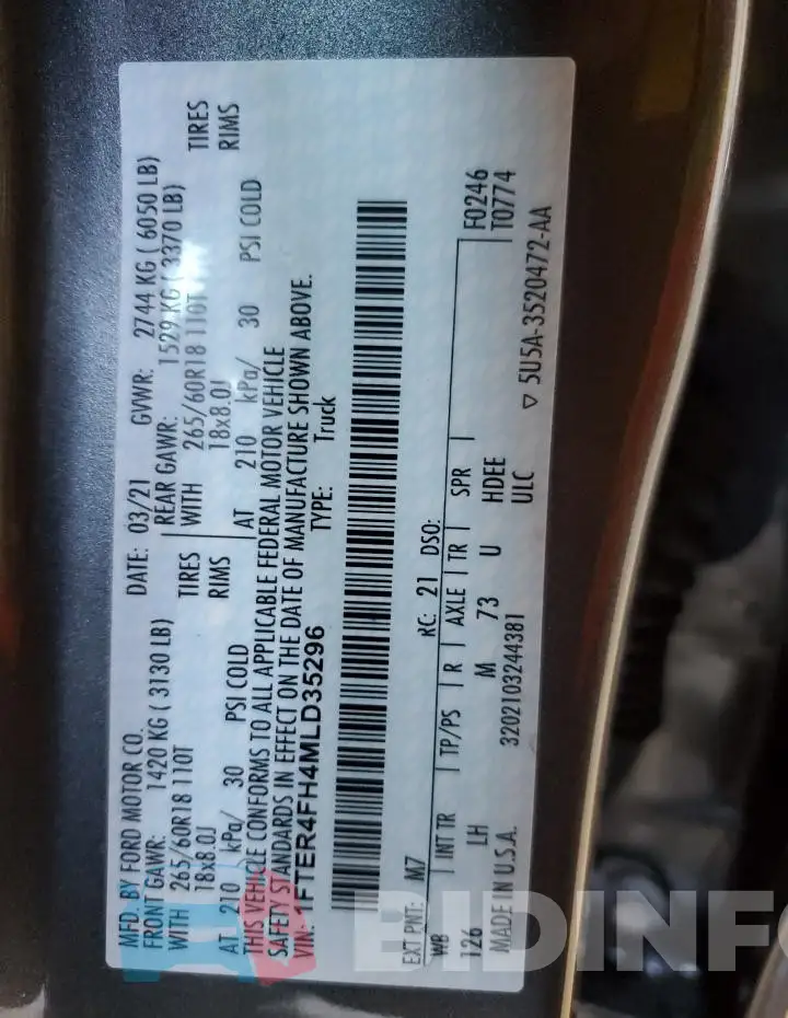 1FTER4FH4MLD35296 Photo# 12