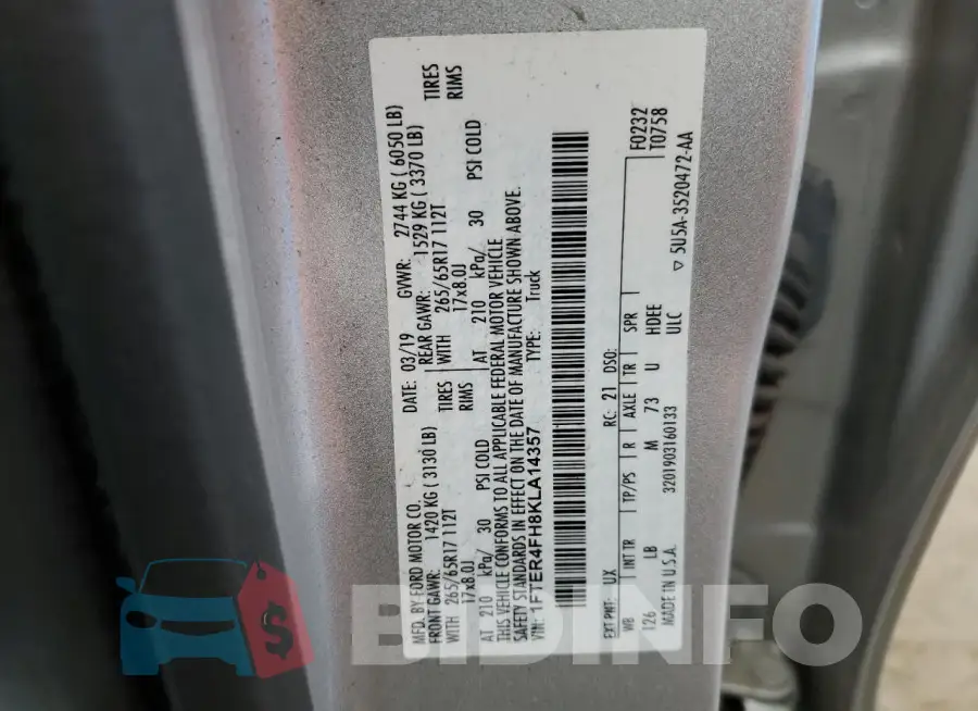 1FTER4FH8KLA14357 Photo# 12