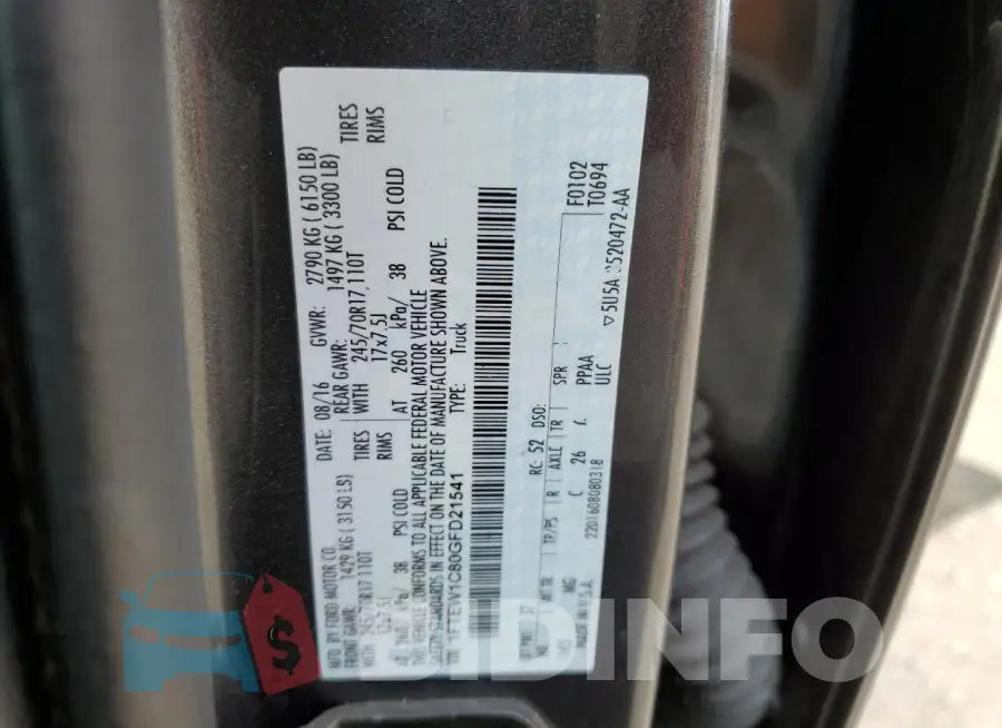 1FTEW1C80GFD21541 Photo# 13
