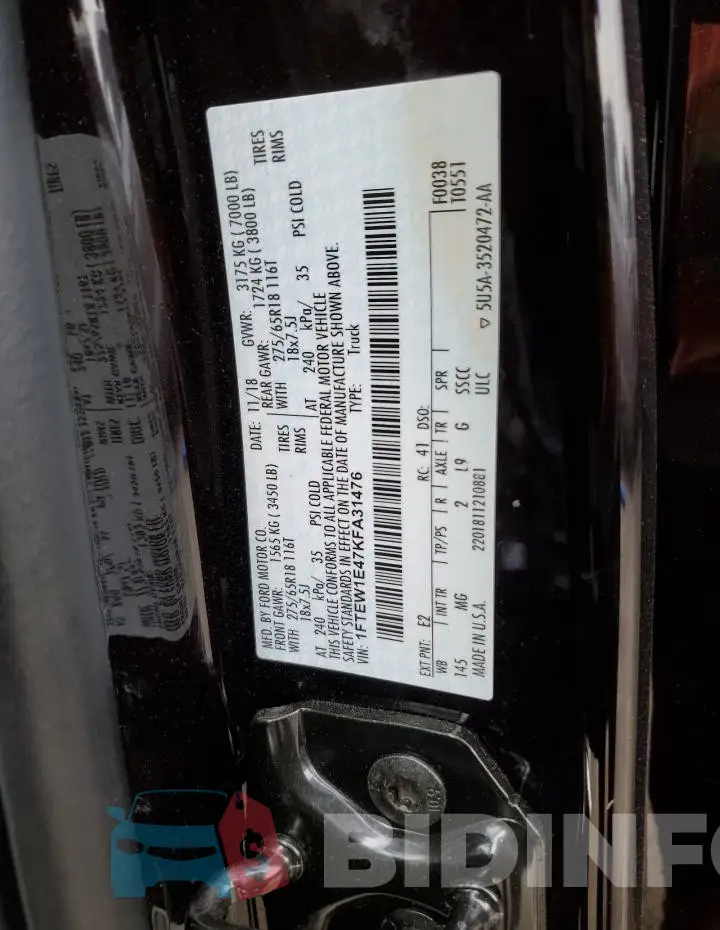 1FTEW1E47KFA31476 Photo# 12
