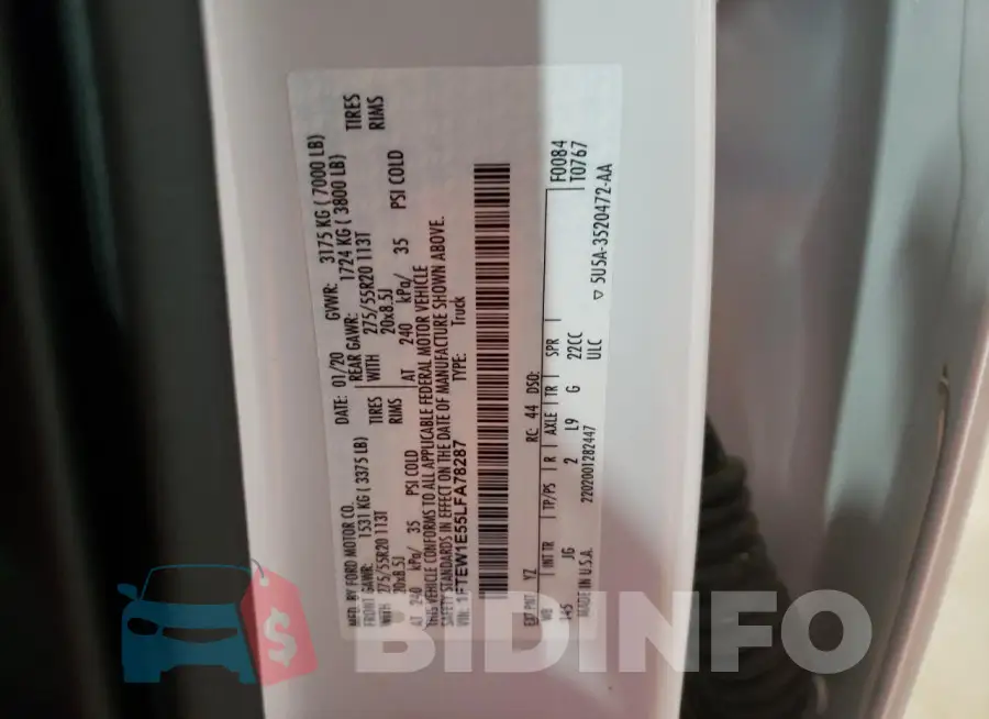 1FTEW1E55LFA78287 Photo# 13