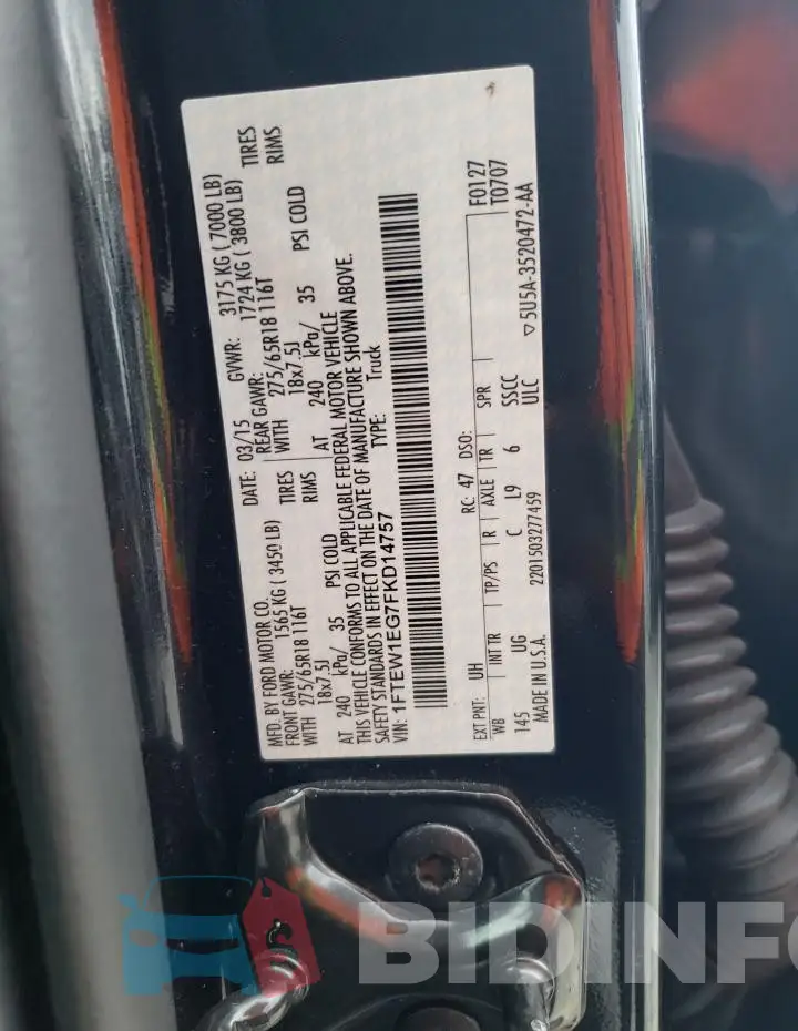 1FTEW1EG7FKD14757 Photo# 12