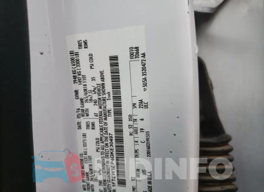 1FTEW1EP4GKE30497 Photo# 12