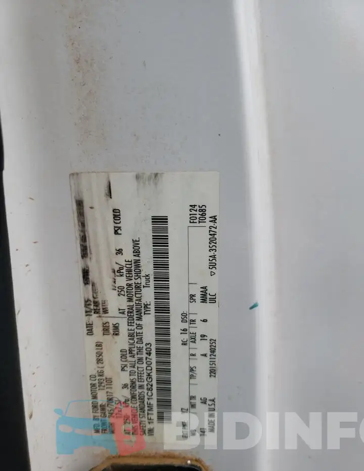 1FTMF1C82GKD07403 Photo# 13