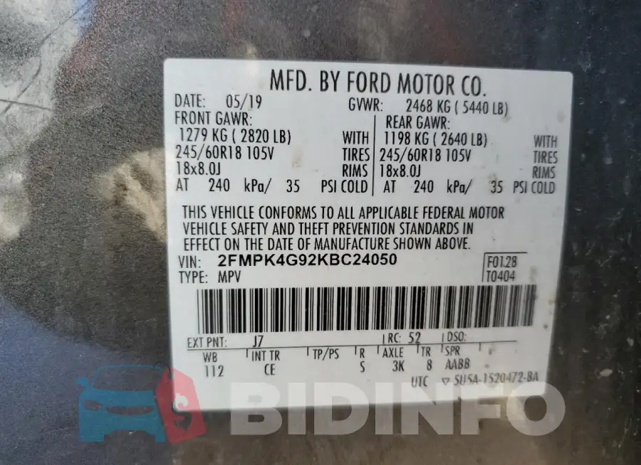 2FMPK4G92KBC24050 Photo# 12