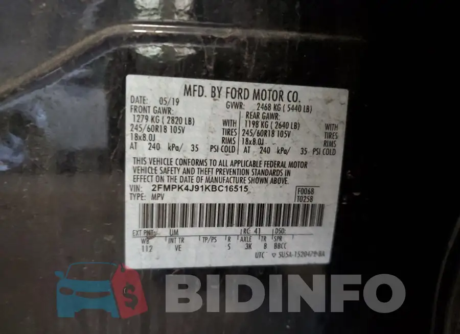 2FMPK4J91KBC16515 Photo# 13
