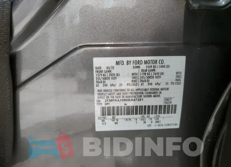 2FMPK4J98NBA47291 Photo# 13