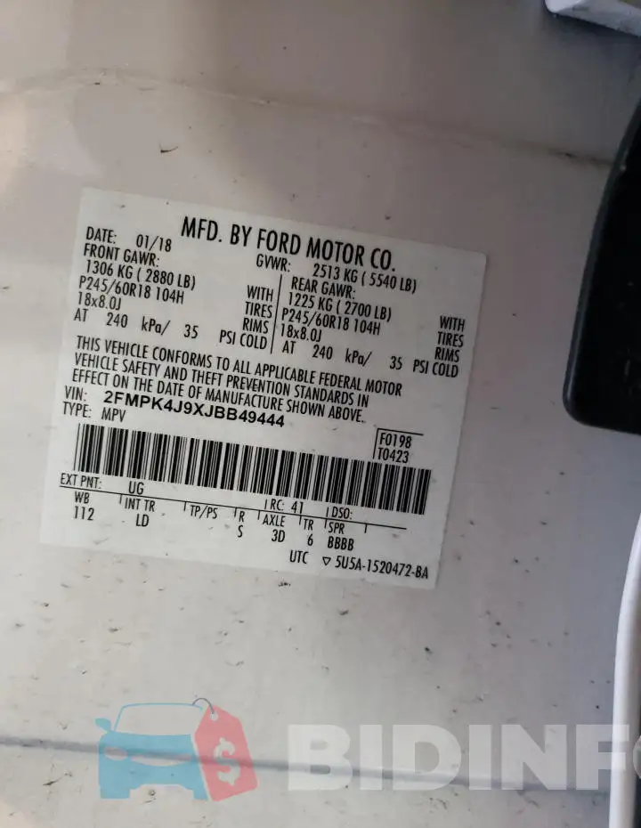 2FMPK4J9XJBB49444 Photo# 13