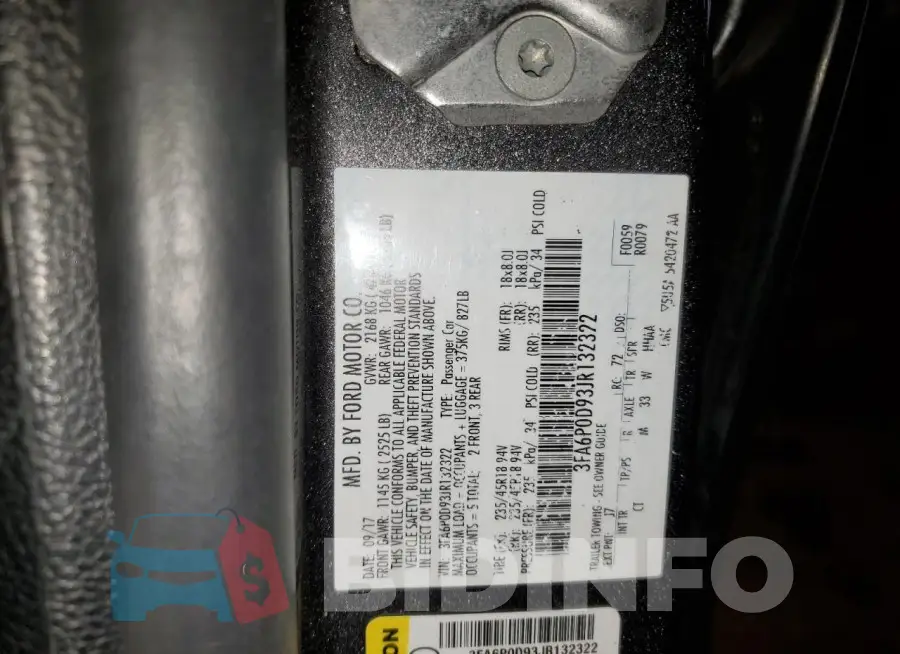 3FA6P0D93JR132322 Photo# 12