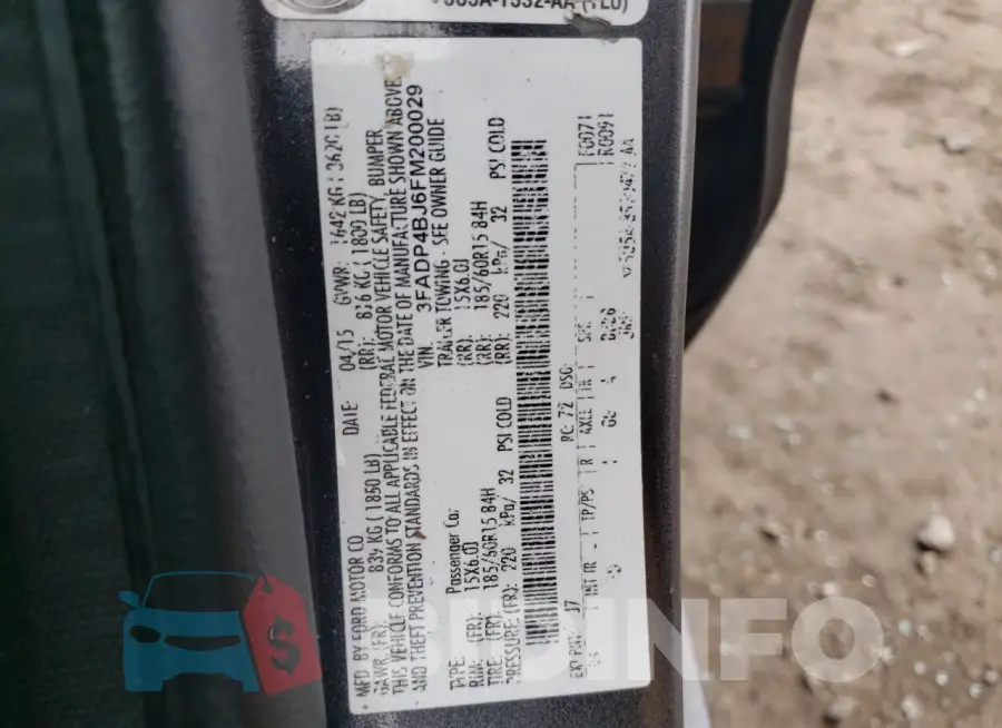 3FADP4BJ6FM200029 Photo# 12