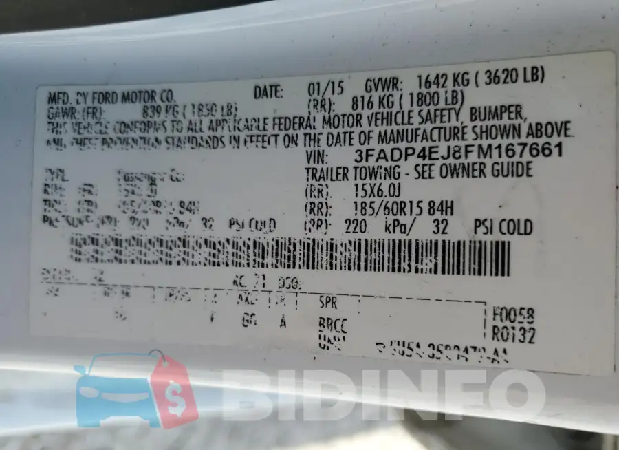 3FADP4EJ8FM167661 Photo# 12