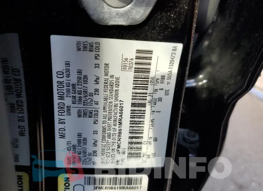 3FMCR9B61MRA66017 Photo# 13