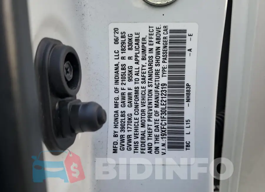 19XFC1F30LE212319 Photo# 12