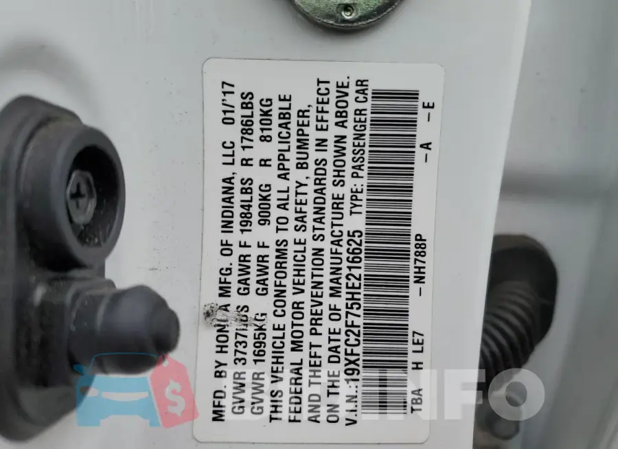 19XFC2F75HE216625 Photo# 13