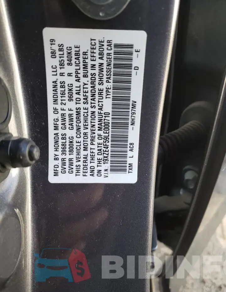19XZE4F59LE000710 Photo# 12