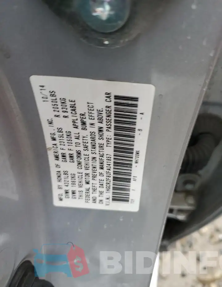 1HGCR2F80FA041857 Photo# 12
