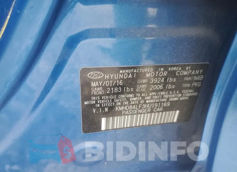 KMHD84LF3HU191169 Photo# 13