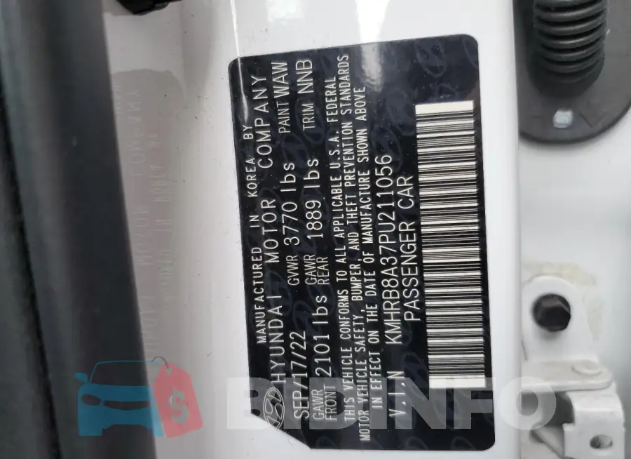 KMHRB8A37PU211056 Photo# 13