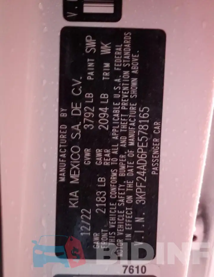 3KPF24AD6PE578165 Photo# 13