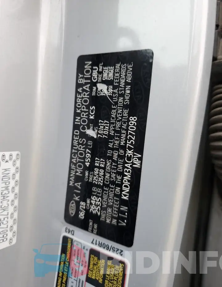 KNDPM3AC3K7527098 Photo# 12