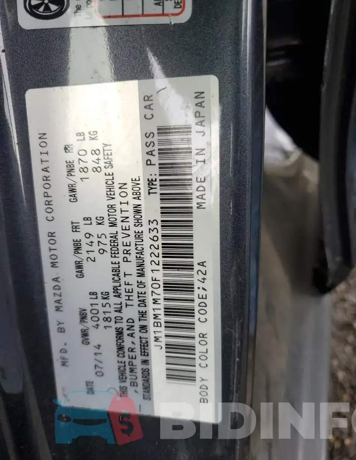JM1BM1M70F1222633 Photo# 12