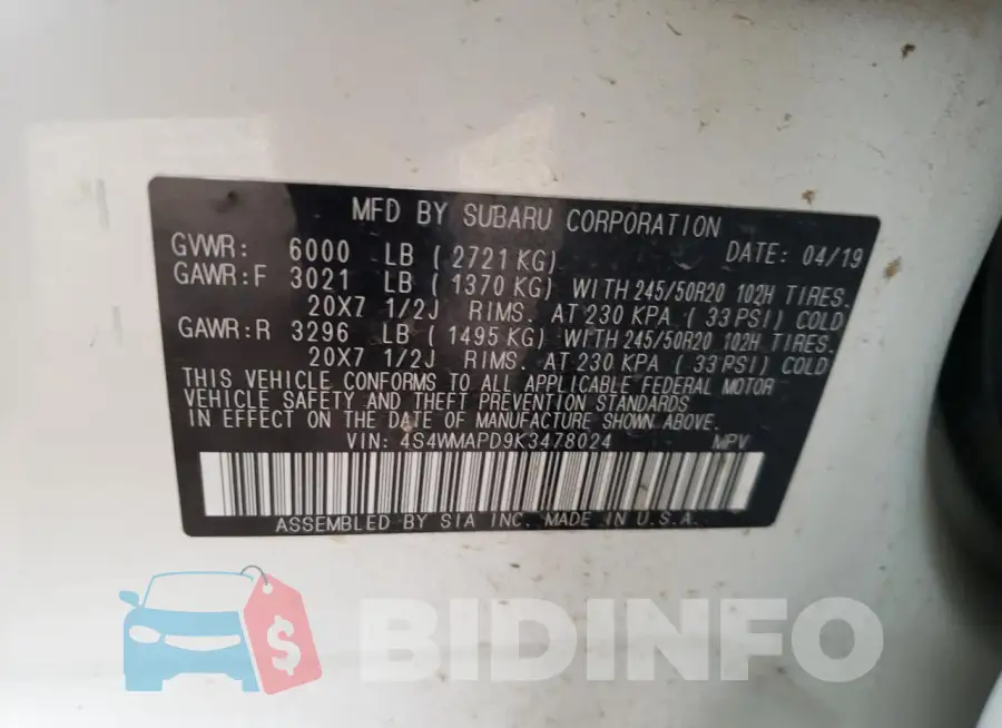 4S4WMAPD9K3478024 Photo# 13