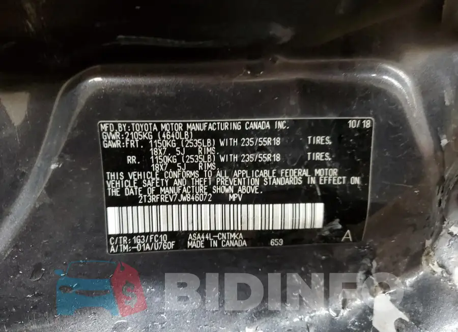 2T3RFREV7JW846072 Photo# 14