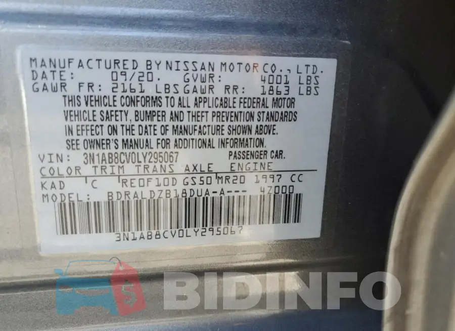 3N1AB8CV0LY295067 Photo# 12