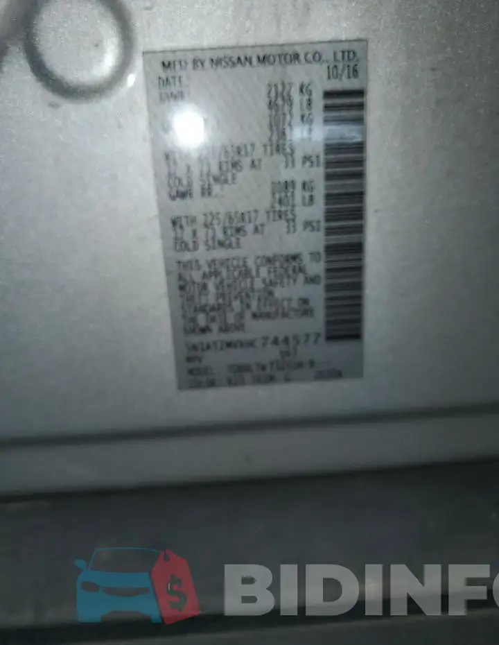 5N1AT2MVXHC744577 Photo# 13