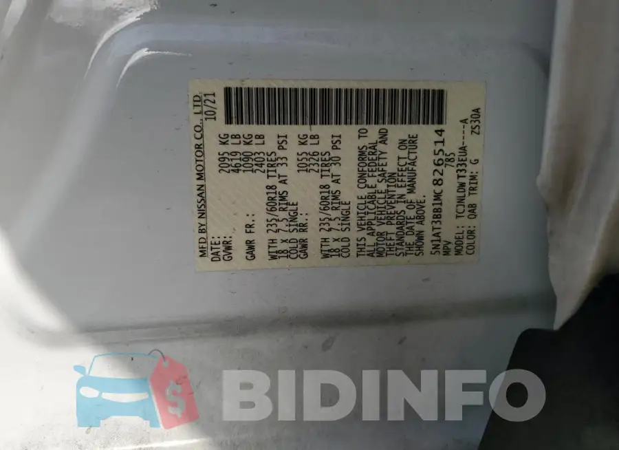 5N1AT3BB1MC826514 Photo# 13