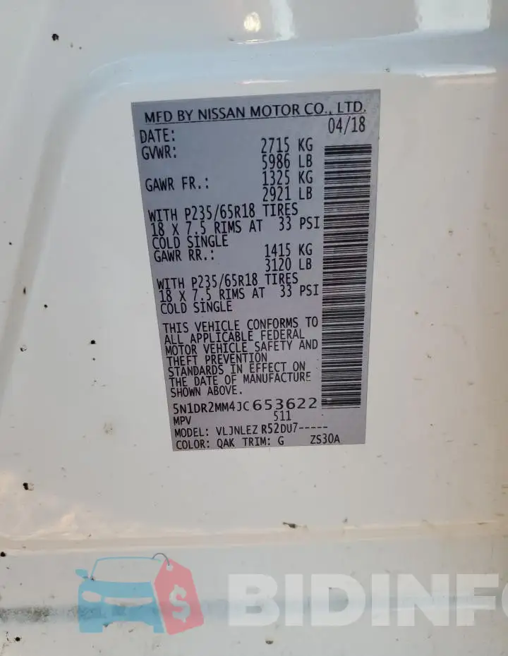 5N1DR2MM4JC653622 Photo# 13