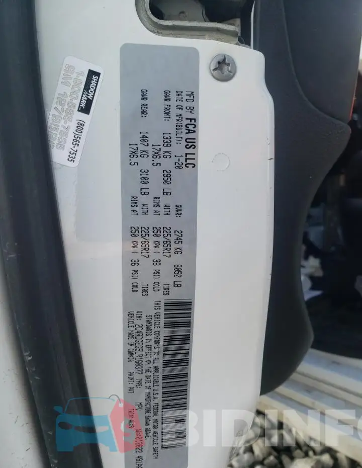 2C4RDGEG5LR160377 Photo# 13