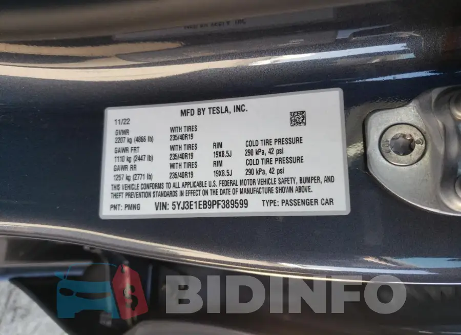 5YJ3E1EB9PF389599 Photo# 13