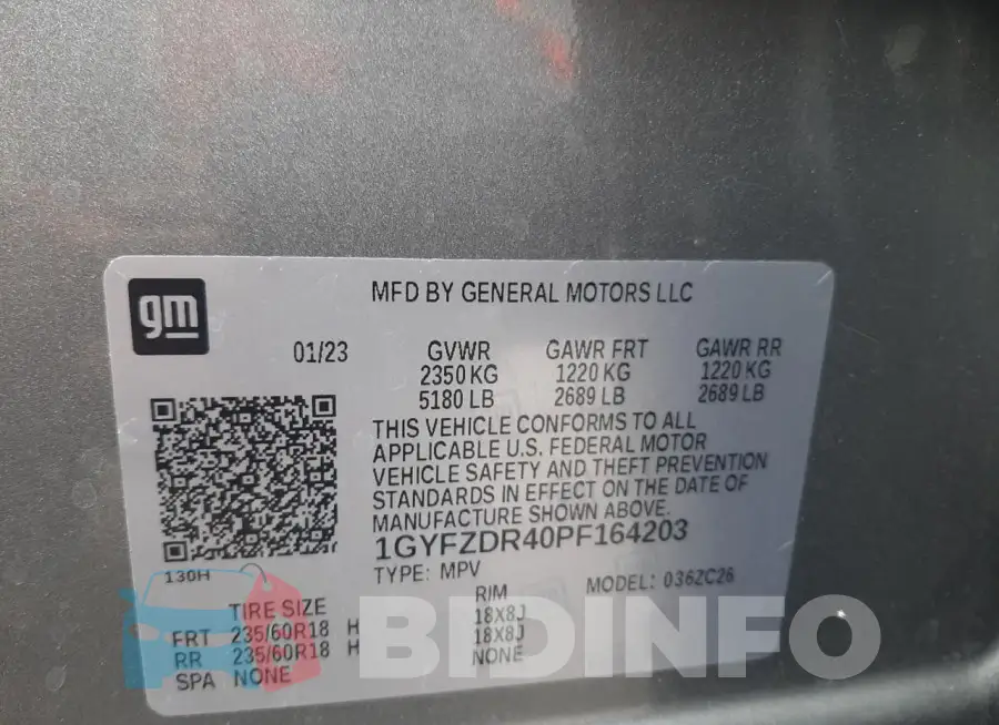 1GYFZDR40PF164203 Photo# 12