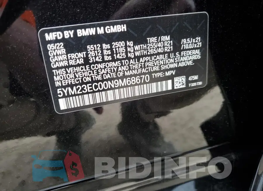 5YM23EC00N9M68670 Photo# 12