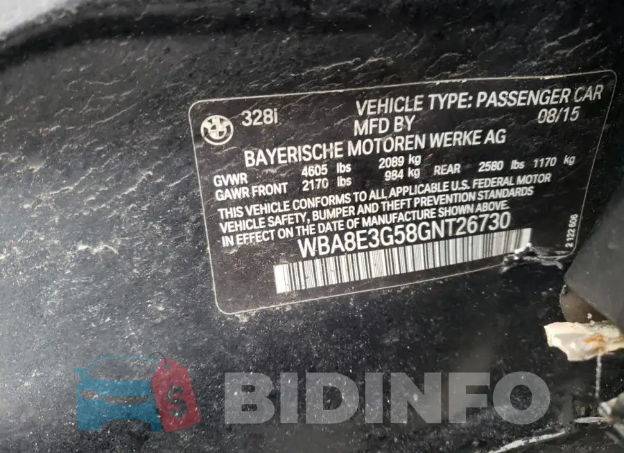 WBA8E3G58GNT26730 Photo# 12